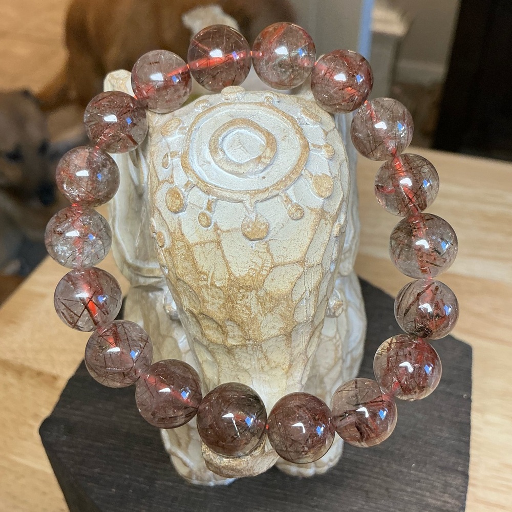 Red Rutilated Quartz 12mm - Picture 2 of 3
